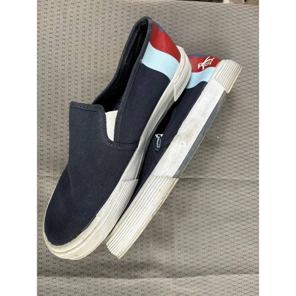 Original Penguin Shoes Mens Size 7 Blue Canvas Slip On Casual Comfort Sneakers